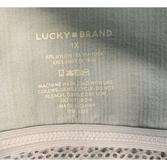 Lucky Brand Bandeau 1X Plus Size Women Seamless Lace Padded Strapless New B49 - Picture 4 of 5